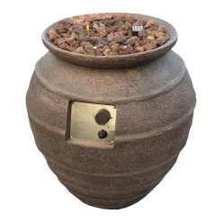 Gardenforma Gas Feuerstelle Katla, Keramik Antik Braun, Faserbeton 11 Gardenforma Gas Feuerstelle Katla, Keramik Antik Braun, Faserbeton -Küchengrill 300015001