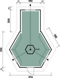 Wolff Finnhaus Grillkota 9 De Luxe Mit Anbau 22 Wolff Finnhaus Grillkota 9 De Luxe Mit Anbau -Küchengrill 779141 3