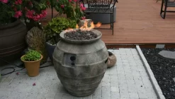 Gardenforma Gas Feuerstelle Katla, Keramik Antik Braun, Faserbeton 8 Gardenforma Gas Feuerstelle Katla, Keramik Antik Braun, Faserbeton -Küchengrill 7R0Dj zF ag
