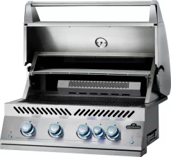 NAPOLEON 700-Series 32", Edelstahl, Einbau, Inkl. Drehspieß -Küchengrill BIG32RB Grillhead Ang Open KnobsOff Lit WarmingRackB 1