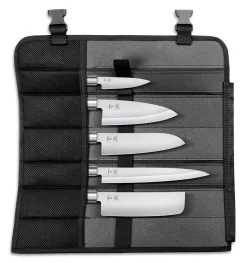 KAI Wasabi Black Sets Kai Messertasche Bestückt Mit 6710P + 6715D + 6716N + 6716S + 6721Y