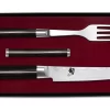 KAI SHUN Classic Sets Besteck-Set Gabel + Steakmesser + Besteckbänkchen