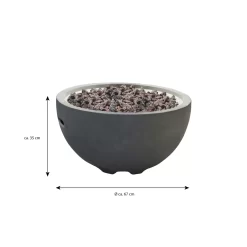 Gas Feuerstelle Nantucket Aus Faserbeton In Betonoptik Grau -Küchengrill OFG116 Nantucket Measurement