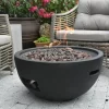 Gardenforma Gas Feuerstelle Jefferson Beton-Optik Schwarz
