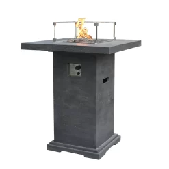 Gardenforma Gas Feuerstelle Montreal Aus Faserbeton In Betonoptik, Dunkelgrau 11 Gardenforma Gas Feuerstelle Montreal Aus Faserbeton In Betonoptik, Dunkelgrau -Küchengrill OFG221DG