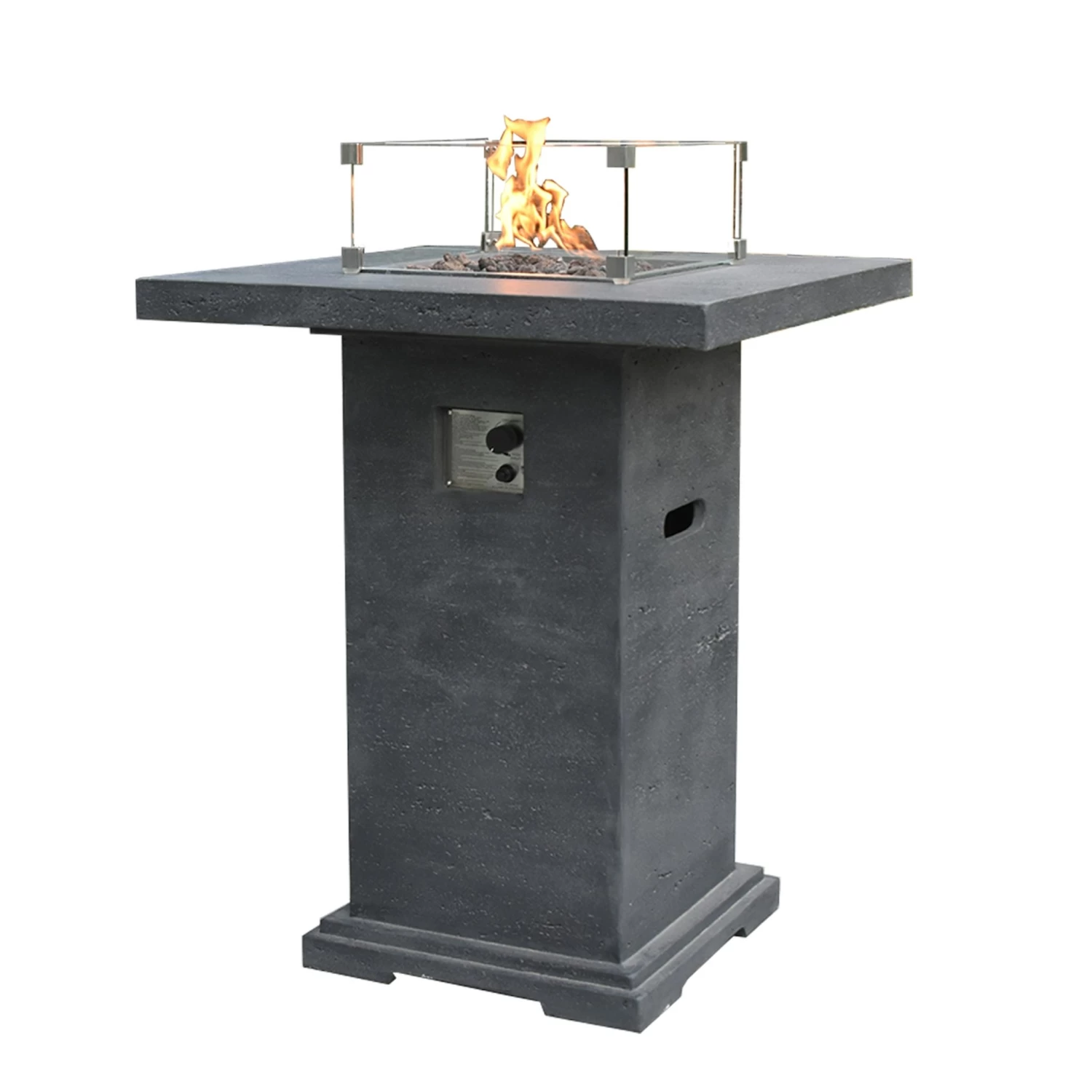 Gardenforma Gas Feuerstelle Montreal Aus Faserbeton In Betonoptik, Dunkelgrau 5 Gardenforma Gas Feuerstelle Montreal Aus Faserbeton In Betonoptik, Dunkelgrau – Bild 5
