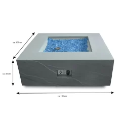 Gas Feuerstelle Carpertee Sandstein-Optik Grau -Küchengrill OFG411SG Carpertee Measurement