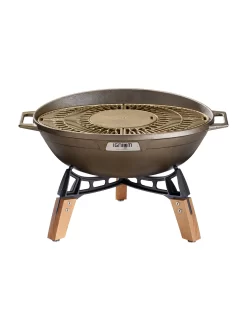 IGNIUM Taran Fire -Küchengrill TARAN Fire Design Feuerschale mit Grillplatte seitlich Hersteller Ignium 300dpi