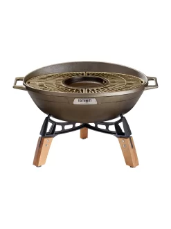 IGNIUM Taran Fire -Küchengrill TARAN Fire Feuerschale mit Grill seitlich Hersteller Ignium 300dpi