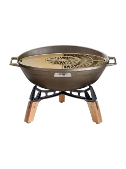 IGNIUM Taran Fire -Küchengrill TARAN Fire Feuerschale mit Grillplatte seitlich Hersteller Ignium 300dpi