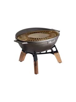 IGNIUM Taran Fire -Küchengrill TARAN Fire Gusseisen Feuerschale mit Grillplatte seitlich Hersteller Ignium 300dpi