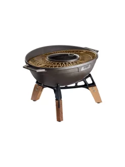 IGNIUM Taran Fire -Küchengrill TARAN Fire Luxus Feuerschale Gusseisen Rost seitlich Hersteller Ignium 300dpi