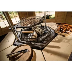 Wolff Finnhaus Grillkota 9 De Luxe Mit Saunaanbau -Küchengrill Wolff Finnhaus Grillkota 9 de luxe Grill