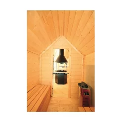 Wolff Finnhaus Grillkota 9 De Luxe Mit Saunaanbau -Küchengrill Wolff Finnhaus Grillkota 9 de luxe Innenansicht