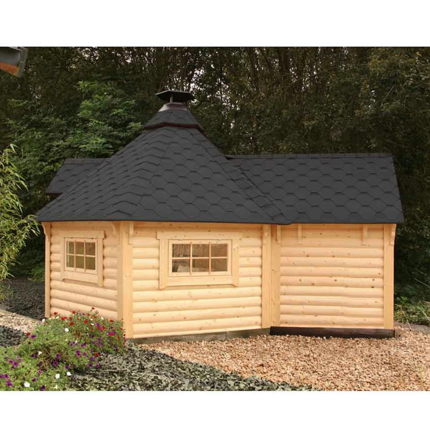 Wolff Finnhaus Grillkota 9 De Luxe Mit Anbau 2 Wolff Finnhaus Grillkota 9 De Luxe Mit Anbau – Bild 2