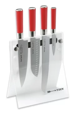 F. DICK Acryl-Messerblock 4 Knives Red Spirit 4-teilig