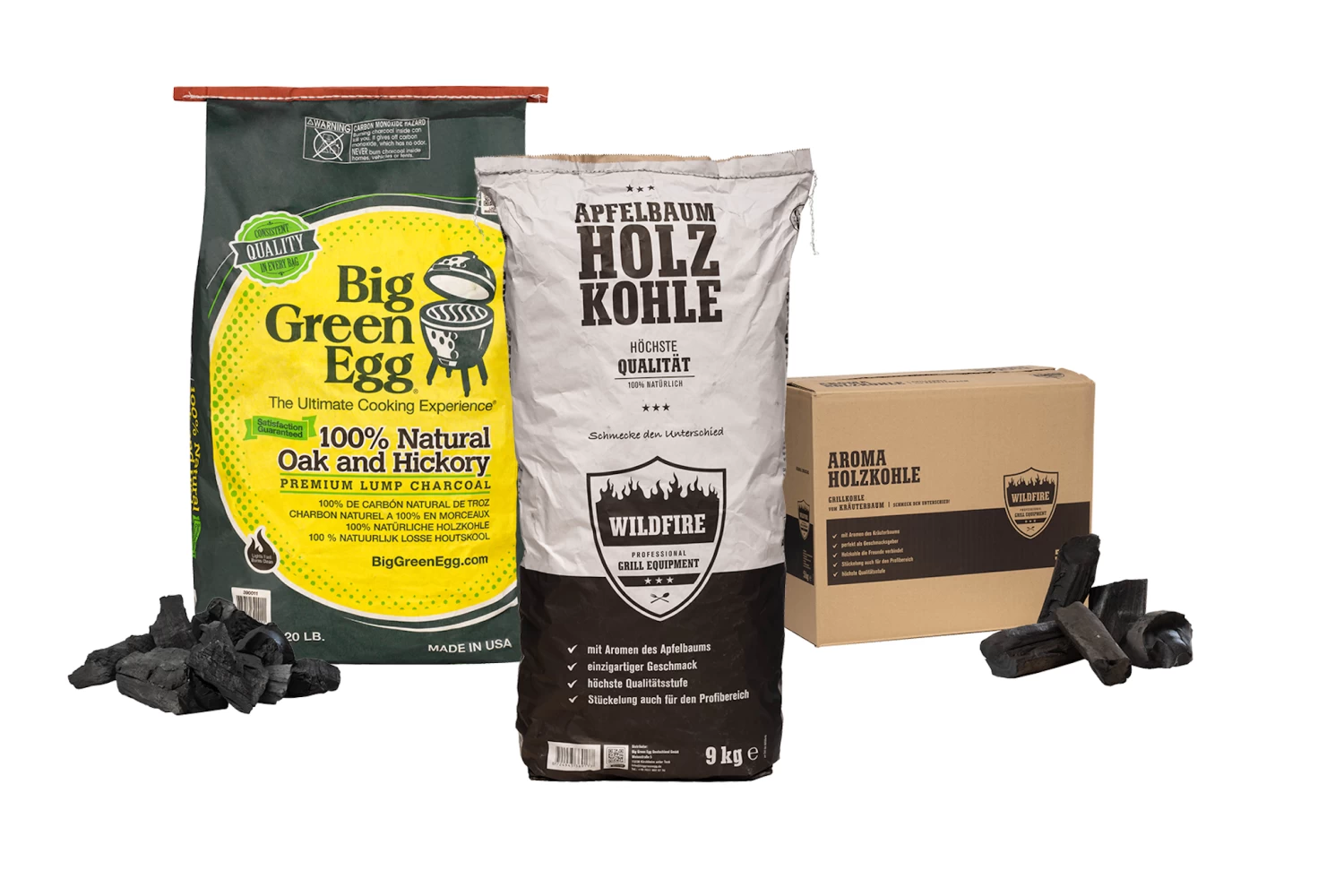 Big Green Egg Bio-Holzkohle, Holzkohle Vom Apfelbaum Und Kräuterbaum 1 Big Green Egg Bio-Holzkohle, Holzkohle Vom Apfelbaum Und Kräuterbaum