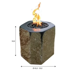 Gardenforma Gas Feuerstelle Derby Aus Basalt Naturstein Schwarz/braun -Küchengrill feuerstelle derby naturstein 7