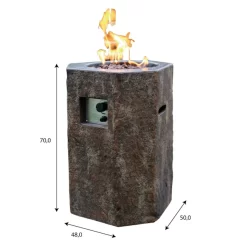 Gardenforma Gas Feuerstelle Tambora -Küchengrill feuerstelle tambora basaltoptik 5