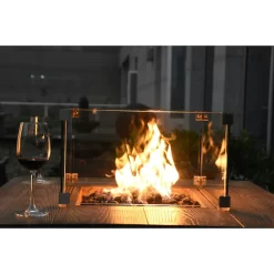 Gardenforma Gas Feuerstelle Rova Bar In Holzoptik -Küchengrill feuertisch rova bar holz optik 2