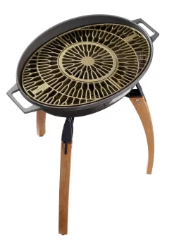 IGNIUM Taran Holzkohle Grill Pure -Küchengrill ignium grill freisteller total gross seitlich oben gitter 01 1