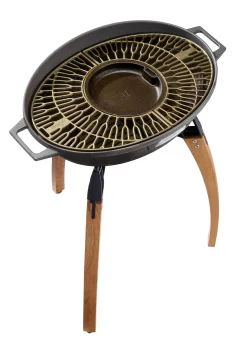 IGNIUM Taran Holzkohle Grill Pure -Küchengrill ignium grill freisteller total gross seitlich oben gitter pfanne 01 1