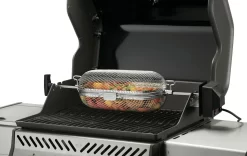 NAPOLEON Edelstahl-Grillkorb Für Drehspieß (64000) -Küchengrill napoleon 64000 rotisserie basket in use veggies