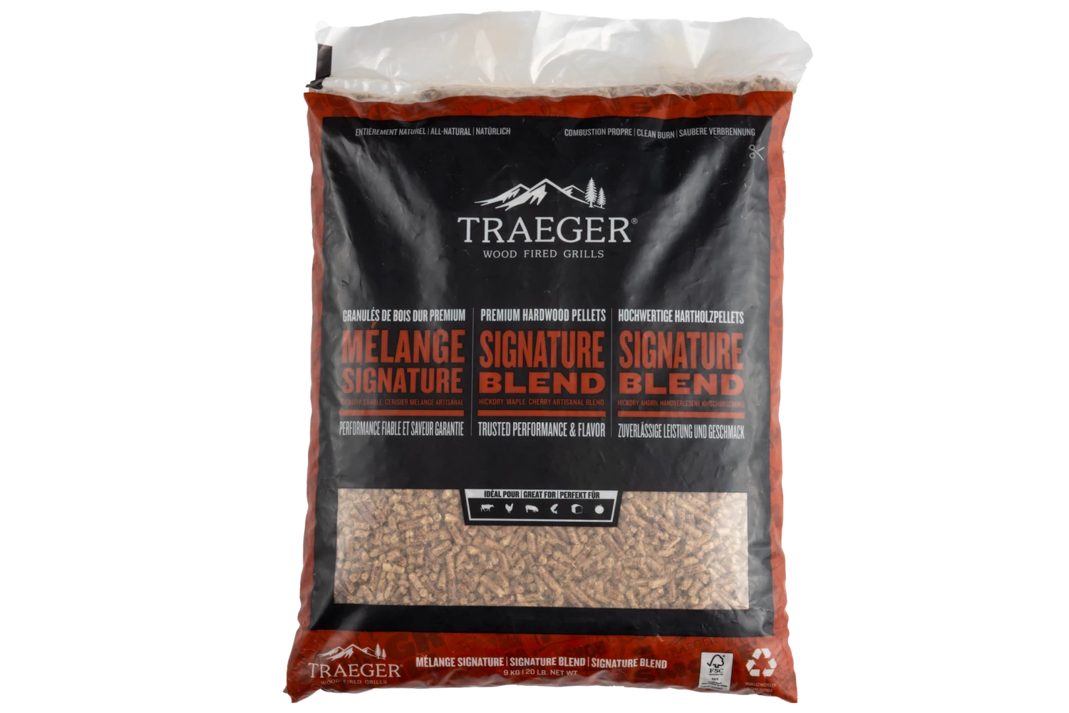 Traeger Hartholz Pellets Signature Blend, 9 Kg Beutel Mit FSC . Kennzeichen 1 Traeger Hartholz Pellets Signature Blend, 9 Kg Beutel Mit FSC . Kennzeichen
