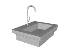 WWOO Designbeton-Outdoorküche Maarten -Küchengrill wwoo A0002 schra g oben