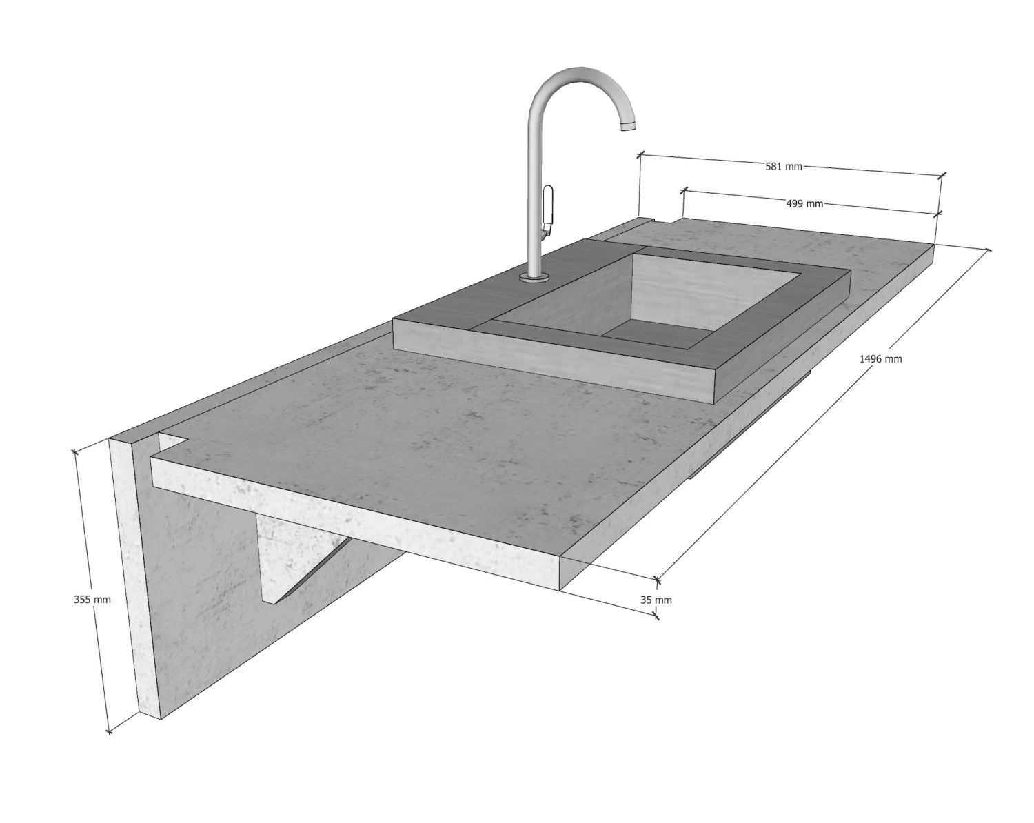 WWOO Designbeton-Outdoorküche Mario 2 WWOO Designbeton-Outdoorküche Mario – Bild 2
